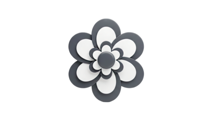Decorative Flower on White Background