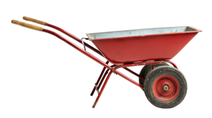 Red Wheelbarrow Isolated