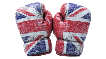 Union Jack Boxing Gloves Isolated