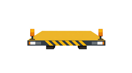 Yellow Flatbed Platform