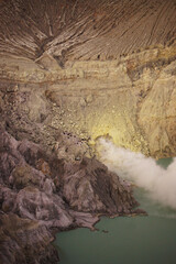 View of volcano Ijen in Indonesia
