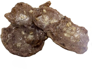 isolated Khanom Krok , Coconut pancake, Thai coconut pudding