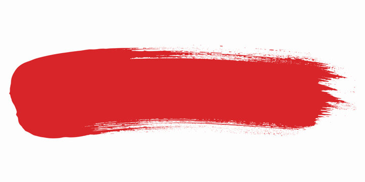 Red Paint Stroke in Abstract Expressionist Style with Vibrant Color and Rough Texture for Artistic Background