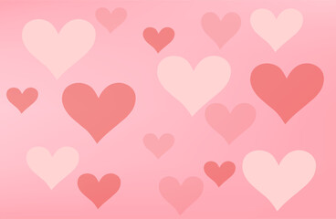 Hearts border in wave shape. Pink hearts border. Heart in the wave shape vector.
Valentine's Day element decoration. Love concept. Flying pink hearts confetti.