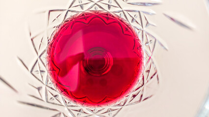 Red wine in crystal glass detailed texture. NOT AI GENERATED.