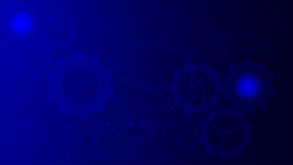 Abstract background. Scientific and technological concept with the use of technical elements formed in the shape of a circle. Vector