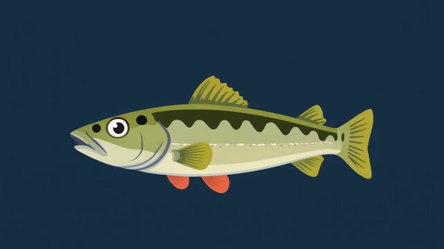 A detailed illustration of a fish on a simple background. The image showcases the fish's features and intricate design