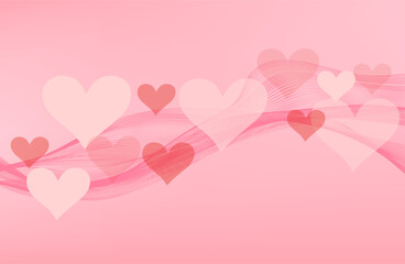 Hearts border in wave shape. Pink hearts border. Heart in the wave shape vector.
Valentine's Day element decoration. Love concept. Flying pink hearts confetti.