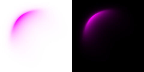 PNG pink light arc with len flare, Abstract glowing pink light arc planet space nebula cosmos galaxy light, pink light flare overlay, Soft glowing orb with radial gradient effect png