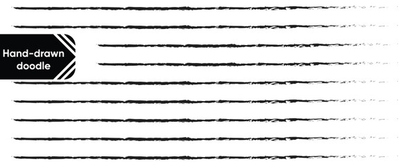 Hand drawn doodle Set Black Paint Stock Vector and illustrator