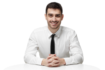 Recruiter welcoming on job interview, hr manager ready to greet candidate for vacant position