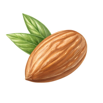 A single fresh Marcona almond