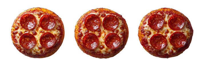 Reddish orange round objects with segmented interior design