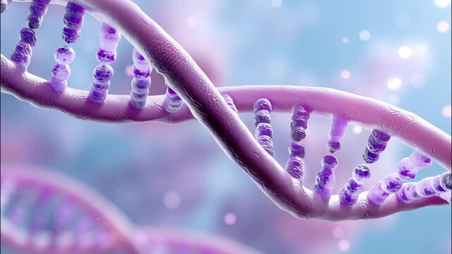 Dna double helix structure representing genetics, molecular medical and research, biotechnology biology, video 4k