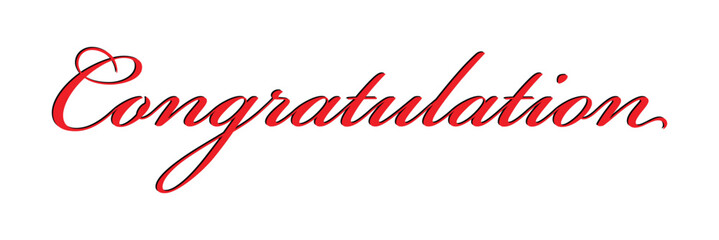 Congratulations text calligraphy. congratulation text design for wishing card design. vector illustration. .EPS 10 .