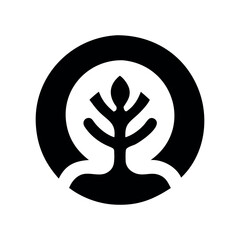 black silhouette of a symbol of the person