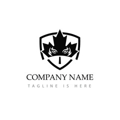 Leaf maple tiger face logo