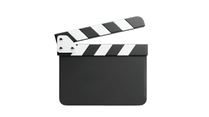 Clapperboard Open on White Background