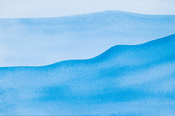 Blue azure turquoise abstract watercolor background for textures backgrounds and web banners design. Abstract  background blue colors. Watercolor painting with turquoise sea waves pattern gradient.