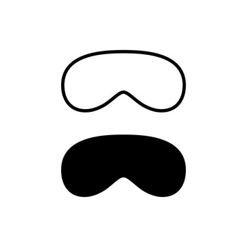 Sleeping mask icons set logo template design illustration