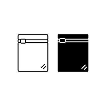 Zip bag icons set logo template design illustration