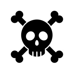 Obraz premium skull icon black silhouette vector illustration on transparent background