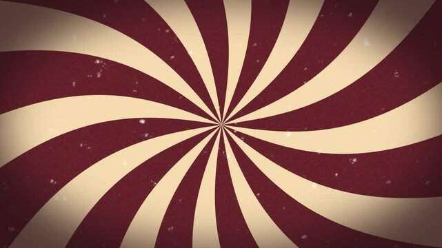 Red and brown sunburst vintage abstract background rotating animation Video 4K. Perfect for nostalgic intros, groovy backgrounds, and retro motion design themes.