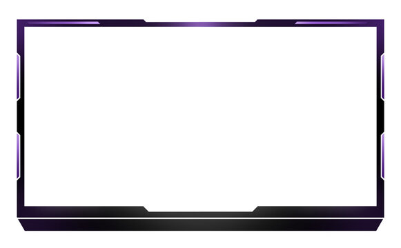Purple transparent web cam overlay for streamers
