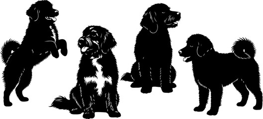 Cute Beagle Dog Poses Illustration Set &ndash; Sitting, Running, Sleeping & Howling Puppy Vector