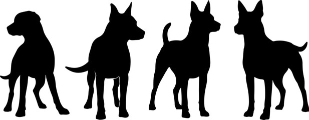 Cute Beagle Dog Poses Illustration Set &ndash; Sitting, Running, Sleeping & Howling Puppy Vector