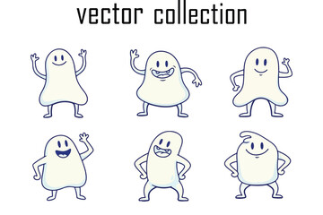 Collection of cartoon characters with different expressions