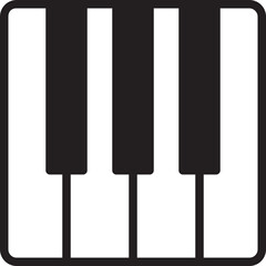 Musical piano keyboard keys icon