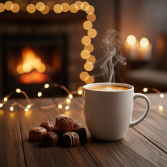 cup of coffee with chocolate