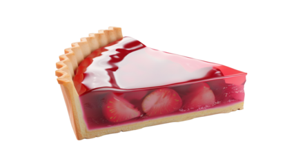 Slice of pie 3D render icon isolated on white background