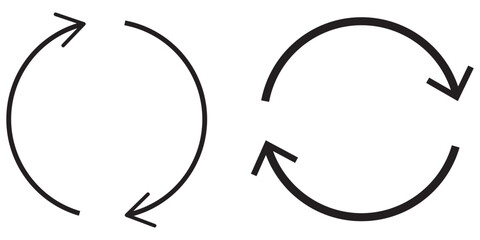 Recurring icon vector design. icon doodle hand drawn.