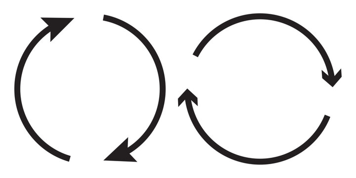 Recurring icon vector design. icon doodle hand drawn.