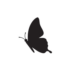 Fototapeta premium Single butterfly profile icon