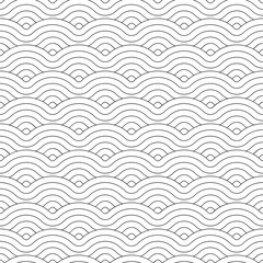 Seamless wave pattern. Modern geometric background . Fine line grid.