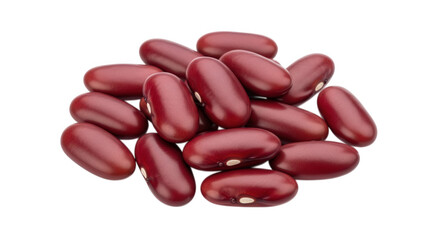 Pile of red kidney beans isolated on white background isolated on transparent background