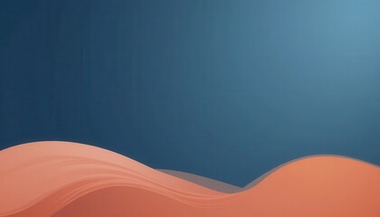 Fototapeta na wymiar Vibrant wavy abstract background with navy orange colors and smooth curves
