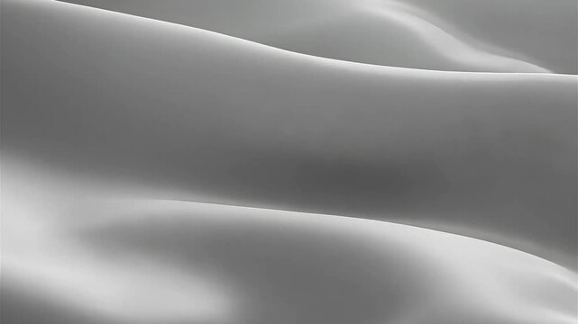 White Cotton Fabric Texture with Soft Waves. Realistic Bed Sheet or Tablecloth Material Background. Minimalist Clean Textile Template for Home Decor or Laundry Advertising.
