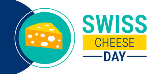 Swiss Cheese Day Geometric shape pattern background, banner, card or poster design template is observed every year during January, to raise awareness about the mission. Vector illustration.