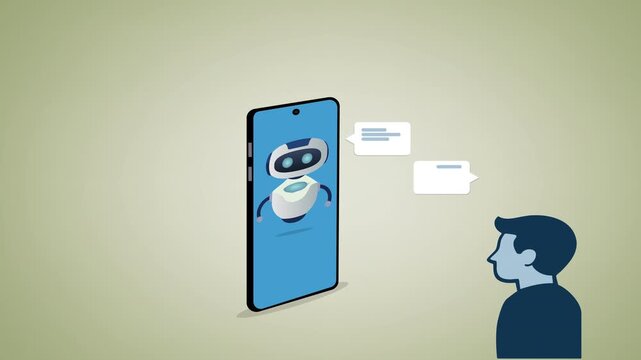  Customer support..Chat bot AI and customer service concept.Chat bot virtual assistant via messaging. Helping 