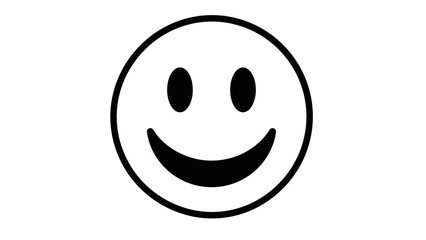 Fototapeta premium Simple Black Smiley Face Icon.