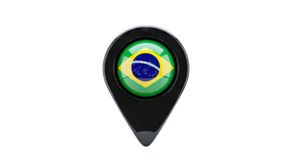 Brazil Location Pin - Navigation and Travel Concept