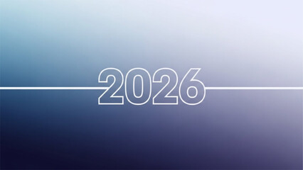 Modern 2026 typography on gradient background