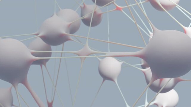 Organic  liquid metal animation. Abstract dynamic animation of liquid metal molecules. Geometric, scientific, technological and conceptual design