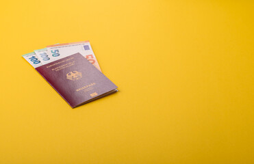 German passport, German document for travelling, border crossing