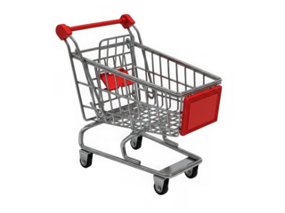 Shopping cart icon isolated on transparent background