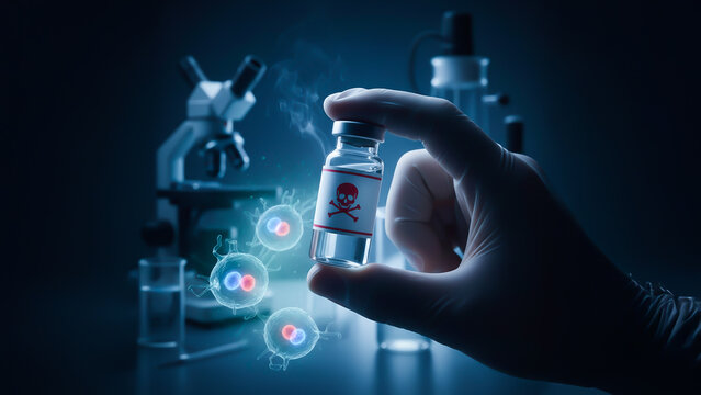 A scientific laboratory dealing with cyanide poison